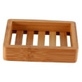 thumbnail image 4 of PTOOTP Bamboo Soap Dish Wooden Tray Clear Texture Fashionable Design, 4 of 8