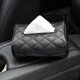 thumbnail image 2 of Car Tissue Holder, PU Leather Backseat Napkin Box Visor Tissue Holder Fits Most Cars, SUVs, Trucks, and Vans, Black, 2 of 5