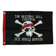 The Beatings Will Continue - 12"X18" Nylon Flag