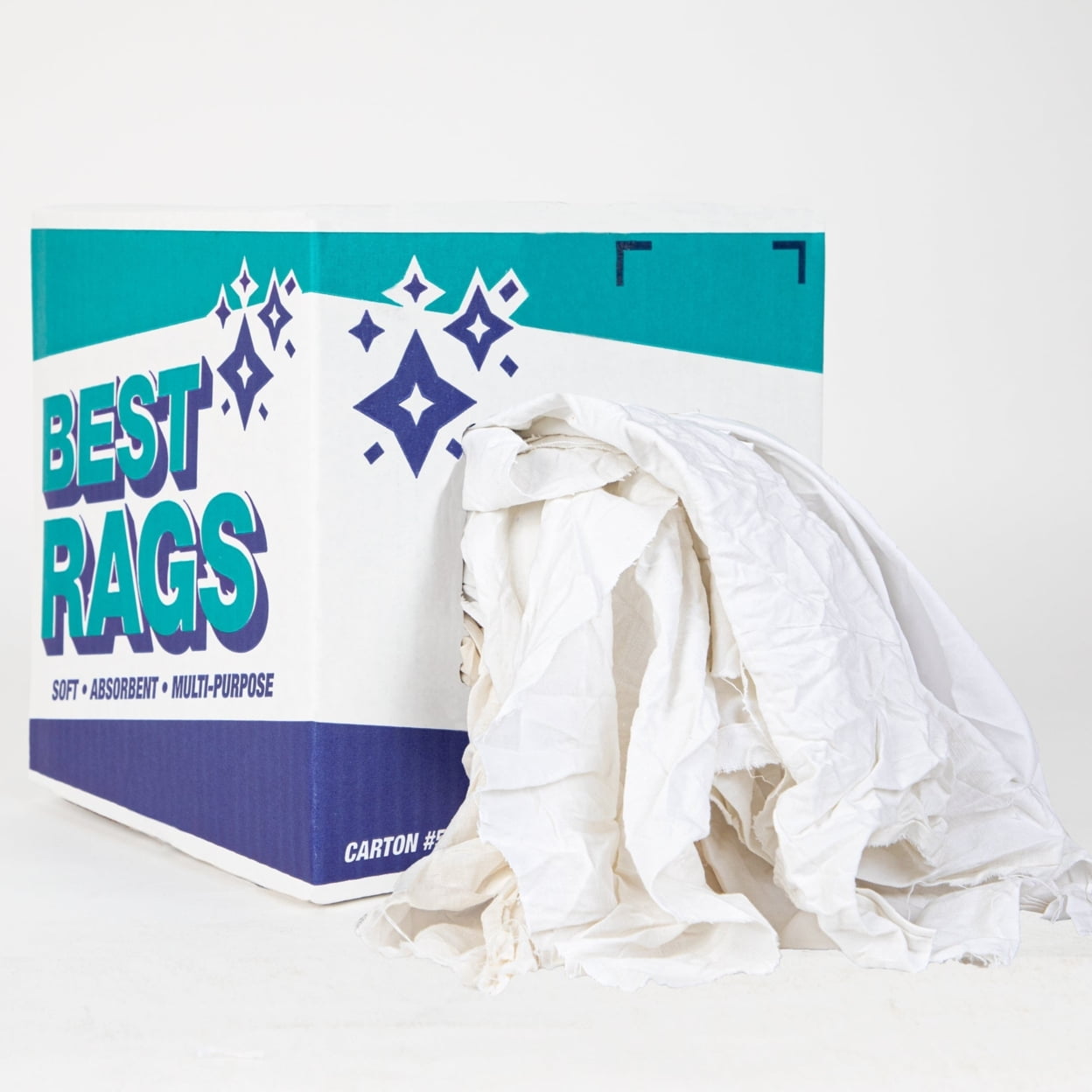 Reclaimed Sheeting Cleaning Rags Bulk Rags for Multipurpose Cleaning Solutions, Shop Floor
