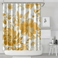 thumbnail image 2 of Floral Shower Curtain Watercolor Botanical Bathroom Decor Rustic Flower Design Fabric Bath Curtain for Tub Country Style Home Accessories with Hooks，84x72in(210x180cm), 2 of 5