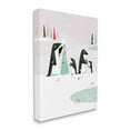thumbnail image 3 of Stupell Industries Penguins Decorating Christmas Tree Holiday Painting Gallery Wrapped Canvas Print Wall Art, 3 of 5