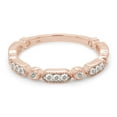 thumbnail image 2 of SAVEARTH DIAMONDS 1/4 ct. t.w Round Cut Lab Created Moissanite Diamond Milgrain Half Eternity Stackable Band Ring For Women In 10K Solid Rose Gold (G-H Color, VVS1 Clarity, 0.25 Cttw)-5.5, 2 of 8