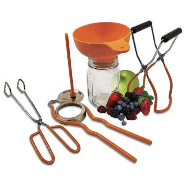 5 Piece Home Canning Kit Red