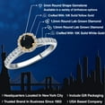 thumbnail image 2 of Gem Stone King 10K Two Tone Gold Black Onyx and Lab Grown Diamond Engagement Ring for Women | 0.77 Cttw | Round 5MM | Gemstone December Birthstone | Size 6, 2 of 6