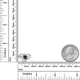 thumbnail image 3 of 10K Yellow Gold and 925 Silver Sky Blue Aquamarine and Blue Sapphire and White Lab Grown Diamond Accent Engagement Ring for Women (1.13 Cttw, Gemstone March Birthstone, Round 5MM, Size 8), 3 of 4