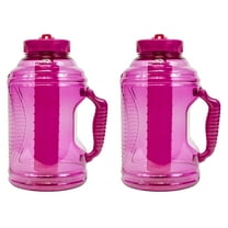 Cool Gear 2-Pack 80 oz Big Freeze Sports Water Bottle with Freezer Stick and Handle | Hydrating Colored Water Bottle