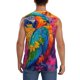 thumbnail image 4 of Balery Vibrant Parrot Splash Art Camisetas sin mangas para hombre, absorbe la humedad y protege contra el mal olor.-X-Large, 4 of 7