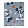thumbnail image 5 of Disney Mickey Mouse Gray, Navy, Red and White Baby Blanket, 5 of 7