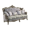 thumbnail image 3 of ACME Furniture Miliani Tufted Fabric & Wood Sofa with 5 Pillows in Gray/Bronze, 3 of 10