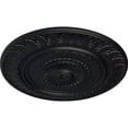 thumbnail image 3 of Ekena Millwork 26 5/8"OD x 2 1/4"P Christopher Ceiling Medallion, Hand-Painted Steel Gray, 3 of 5