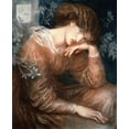thumbnail image 2 of Rossetti, Dante Gabriel 20x24 Black Ornate Wood Framed with Double Matting Museum Art Print Titled - Reverie, 2 of 4