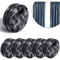 thumbnail image 1 of Rideau Magnétique Poids Rond Aimant Rideau de Douche Poids Rideau de Fenêtre Nappe Pendants pour Arrêter de Souffler (Noir, 6 Paires), 1 of 7