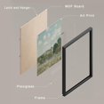 thumbnail image 4 of PixonSign Framed Canvas Print Wall Art Set - Vintage Nature Wilderness Landscape Posters - Set of 9 Botanical Countryside Farmhouse Decor Retro Pastel Wall Décor for Rooms - 11"x14" Black, 4 of 5