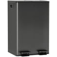 thumbnail image 1 of HOMCOM Dual Trash Can, 2 x 28 Liter Garbage Can with Soft Close Lid, Black, 1 of 10