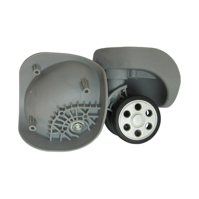 koolsoo 1 Pair Luggage Wheels Suitcase Casters Easily Install Versatile Repair Parts Grey