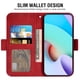 thumbnail image 2 of Asuwish - Funda tipo cartera compatible con Xiaomi Redmi K70/Poco F6 Pro 5G/K70 Pro, de cuero con cordón, tarjetero, correa de muñeca, para teléfono móvil, para mujer y hombre, color rojo, 2 of 5