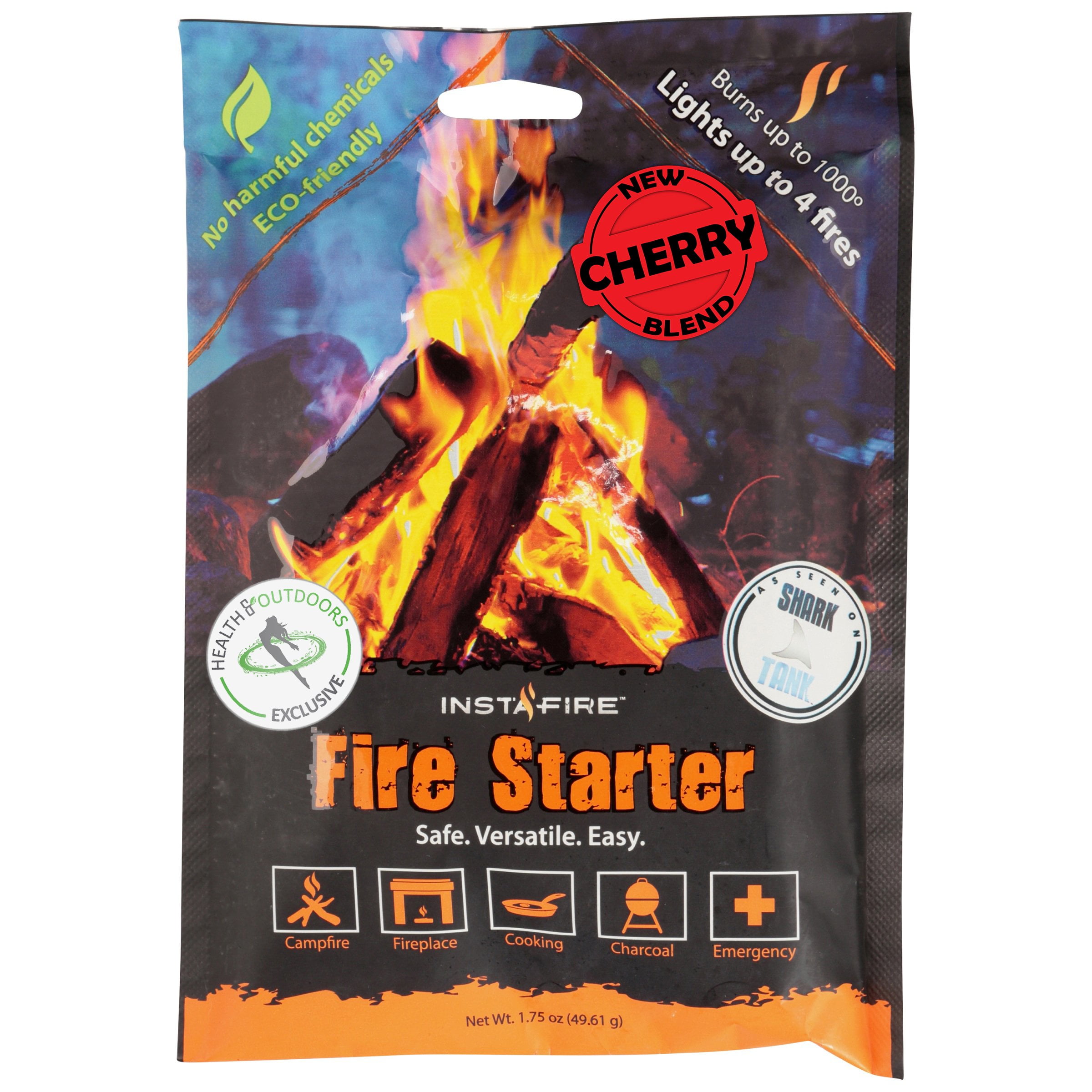 InstaFire 2-Gallon Bucket of Eco-Friendly Granulated Bulk Charcoal Briquette Starter and One Pack of Fire Starter 