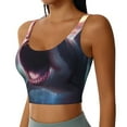 thumbnail image 2 of Fuzoiu Dramatic Shark Attack Print Women's Sports Vest,U-Back Sports Tank,Gym Vests,Athletic Sleeveless Shirts,Exercise Undershirts,Yoga, Gym, and Dance Wear-Large, 2 of 8