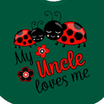 thumbnail image 4 of Inktastic My Uncle Loves Me with Cute Ladybugs Boys or Girls Baby Bib, 4 of 4