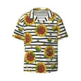 thumbnail image 3 of Goofa Cute Sunflowers Printed Men's Casual Short-sleeved Shirt,Lightweight Breathable Button-down,Summer Casual men's top,Versatile Fashion shirt-Medium, 3 of 7
