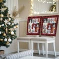 thumbnail image 3 of Christmas Snowman Chair Covers Set of 6 Christmas Tree Red Black Buffalo Plaid Chair Back Covers Stretch Removable Washable Slipcovers Protector for Dining Room Kitchen Party Decor, 3 of 5