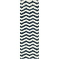thumbnail image 6 of SAFAVIEH Montreal Caprice Zigzag Stripes Shag Area Rug, Ivory/Blue, 4' x 6', 6 of 11