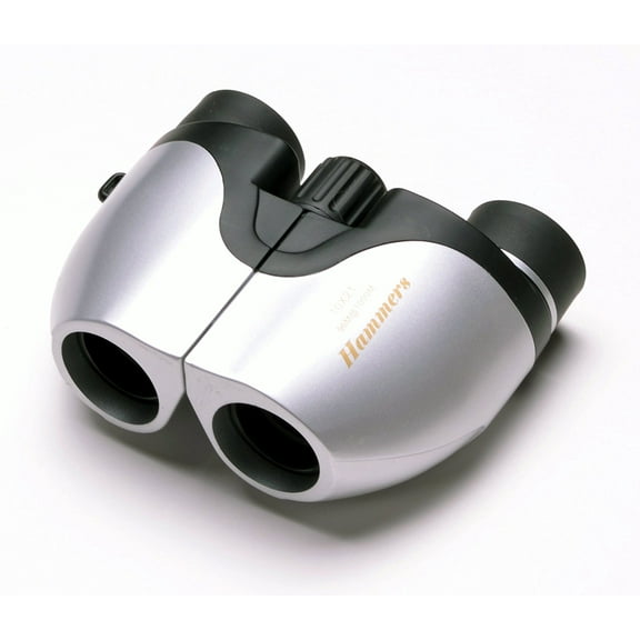 Hammers 10x21 Small Compact Pocket Size Porro Prism Travel Binocular, Chrome Silver