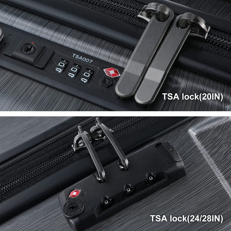 TydeCkare 24 Inch Checked Luggage, ABS+PC Lightweight&nbsp