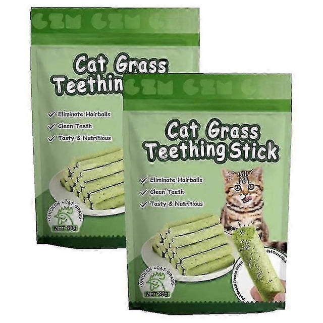 6PCS/box Cat Grass Teeth Grinding Stick Pet Snacks Hairball Removal Cleaning Pet