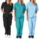 thumbnail image 5 of Uniforme médico de enfermería para mujer y hombre, ropa de trabajo, camiseta y pantalón largo, 5 of 5