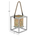 thumbnail image 3 of Amazing Metal Mosaic Lantern 8"w 10"h, 3 of 3