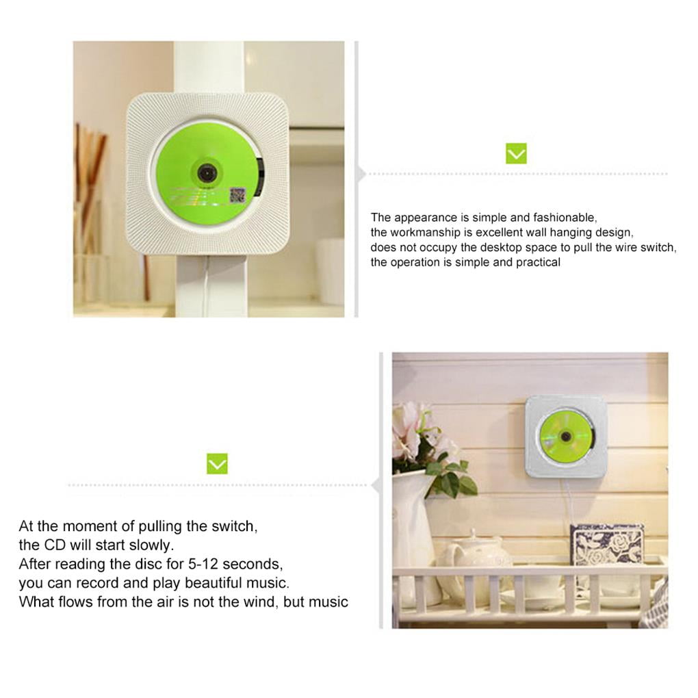 Wweixi CD Player Bluetooth Portable Home Audio Boombox FM Radio