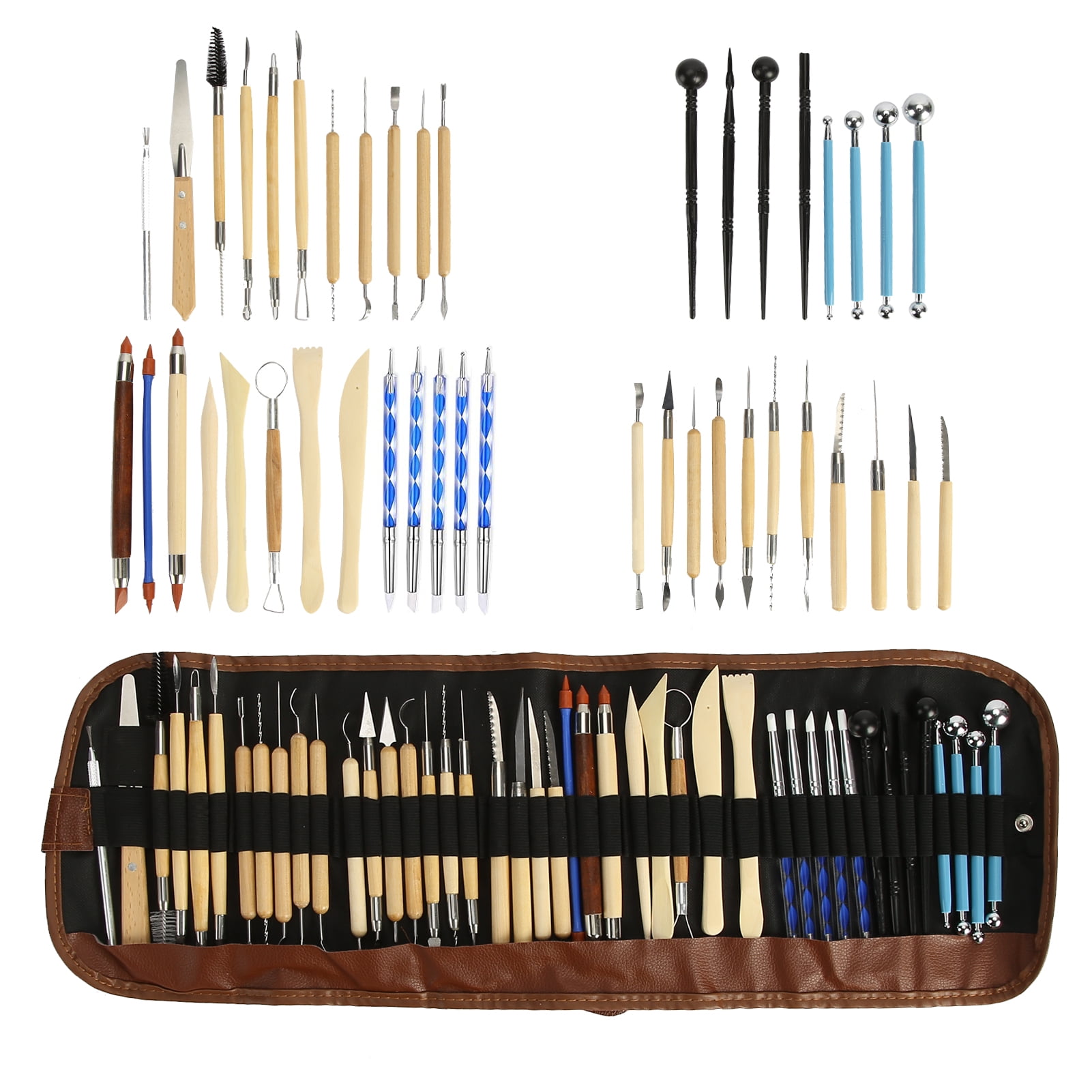 43Pcs/Set Pottery Clay Sculpting Tools,Double Sided Ceramic Clay