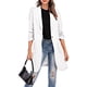 thumbnail image 2 of Moda Casual Mujer Sólido Tres Cuartos Manga Botón Tops Señoras Cardigan Abrigo Odeerbi ODB-6, 2 of 5