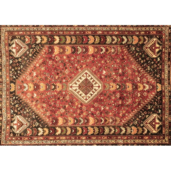 Ahgly Company Indoor Rectangle Persian Brown Traditional Area Rugs, 6' x 9'