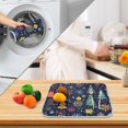 thumbnail image 3 of Yayeee Dish Drying Mat for Kitchen Counter 16" x 18" Microfiber Super Absorbent Coffee Decorative Pad, Dark Blue Christmas, 3 of 9