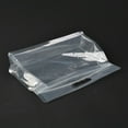 thumbnail image 4 of 50pcs Transparent Plastic Zip Lock bag Plastic Stand up Pouch Resealable Bags with Handle Clear 21.3x28x0.08cm, 4 of 4