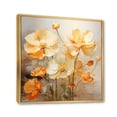 thumbnail image 2 of Designart "Peach Buttercups love expression I" Floral Floater Framed Canvas Print, 2 of 7