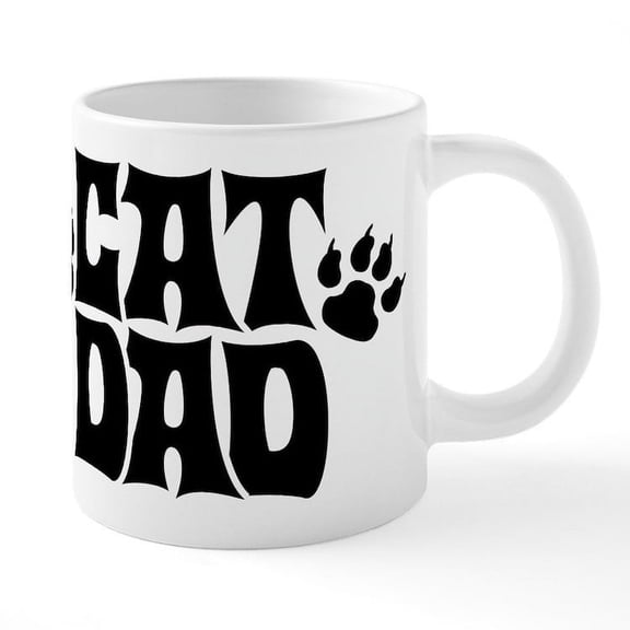 CafePress - Cat Dad - 20 Oz White Ceramic Mega Mug