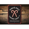 thumbnail image 1 of North Pole Candy Cane Company Novelty Sign, Metal Wall Decor - 10x14 inches, 1 of 4