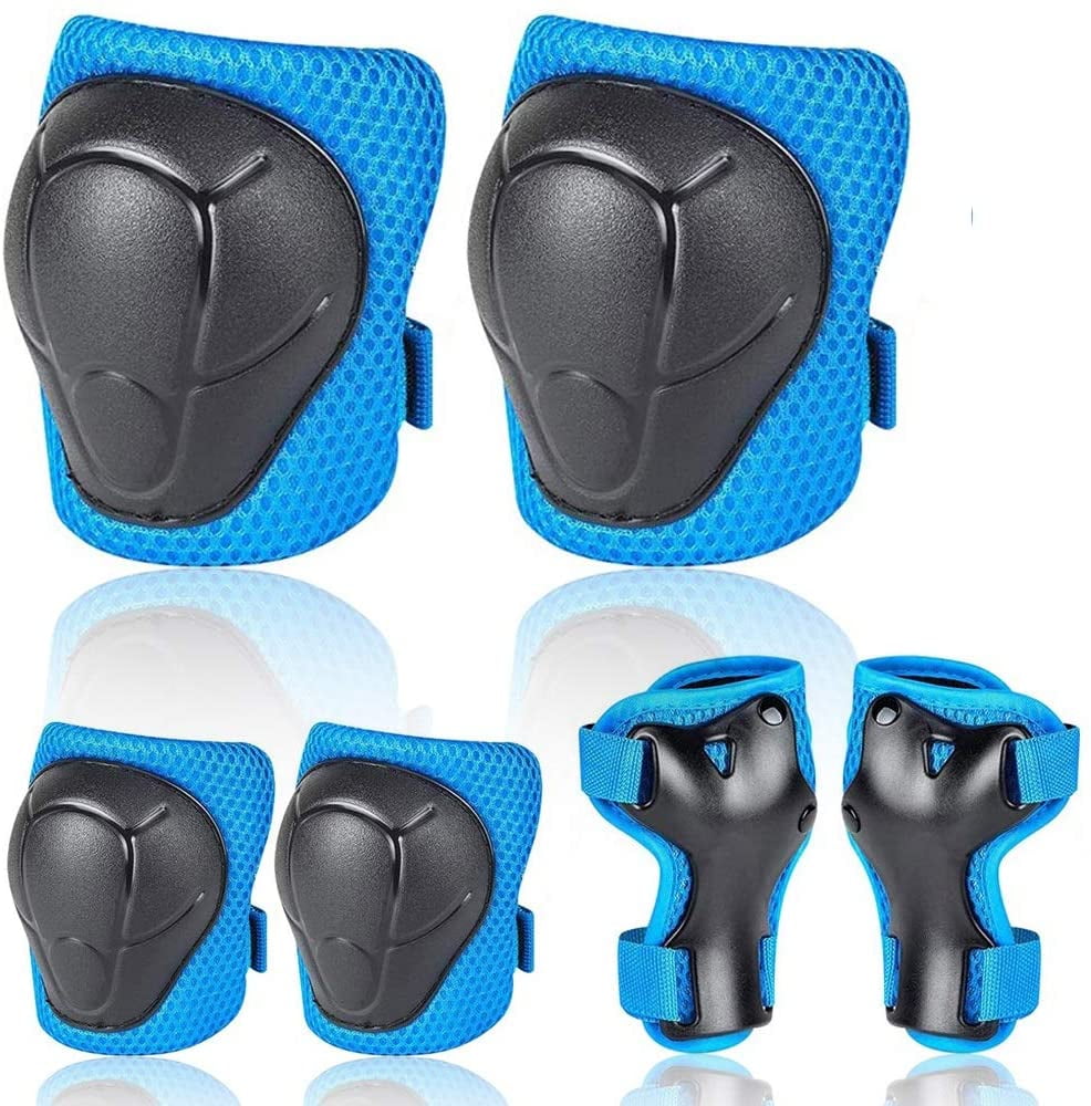 1 pair IPENNY Knee & Elbow Pads for Kids Adjustable Knee Support Protective Gear for Skate Rollerblading BMX Bike Bicycle