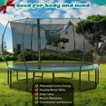 thumbnail image 2 of 14FT Trampoline for Kids with No-gap Design, SHINPT Outdoor Trampoline with 1200LBS Capacity, Kids Trampoline 14FT with Basketball Hoop, Large Trampoline Outdoor for Backyard, Big Trampoline for Kids, 2 of 9
