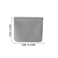 thumbnail image 2 of Snap Closure Cosmetic Bag Auto-Close Travel Toiletry Pouch with Leather Details Compact Organizer for Makeup Brushes and Essentials On-the-Go, 2 of 2