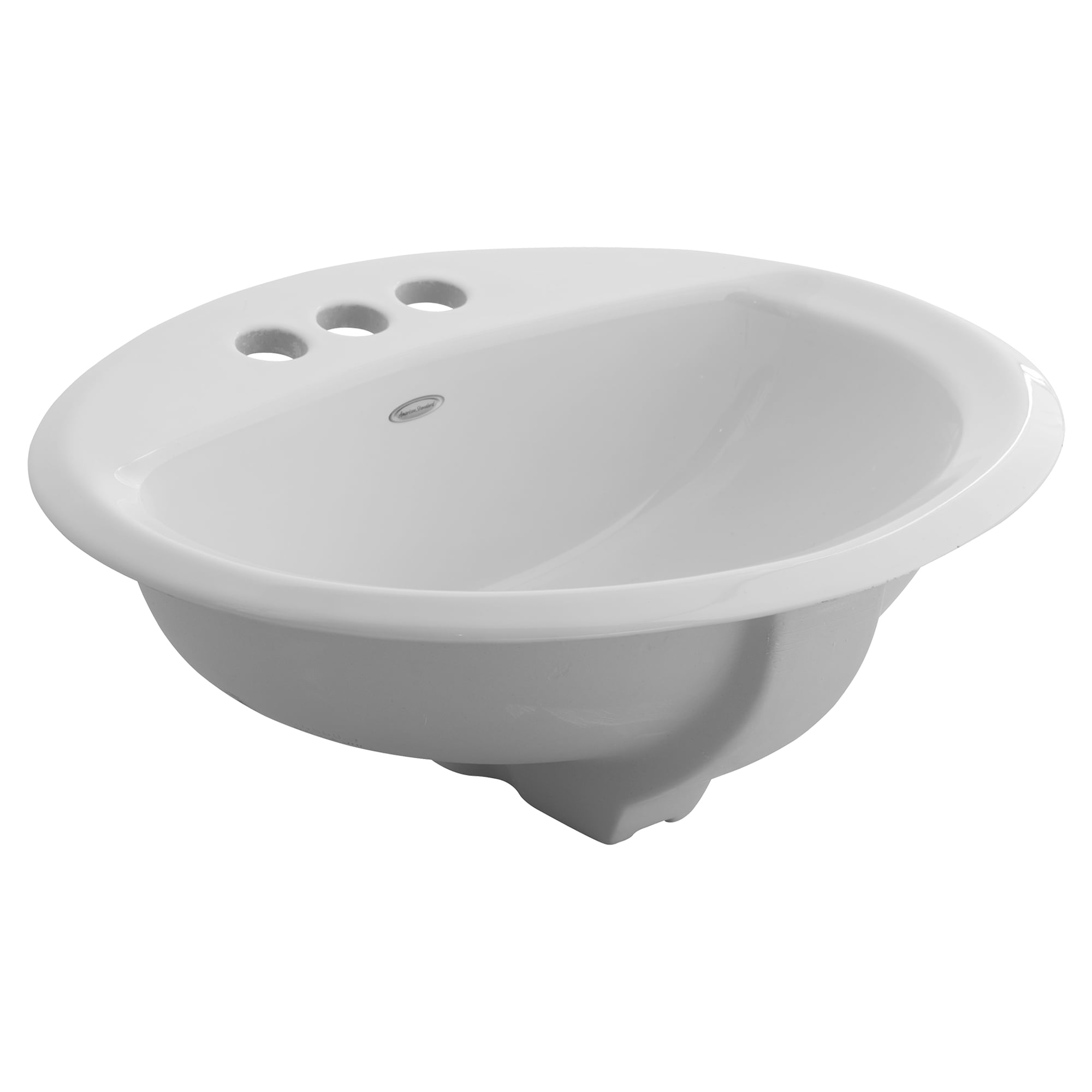 American Standard Aqualyn Drop in Sink with 4-in Faucet Holes in White