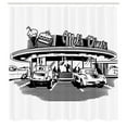 thumbnail image 3 of Ambesonne Black White Shower Curtain, Nostalgic Retro Car, 69"Wx70"L, Black White, 3 of 5