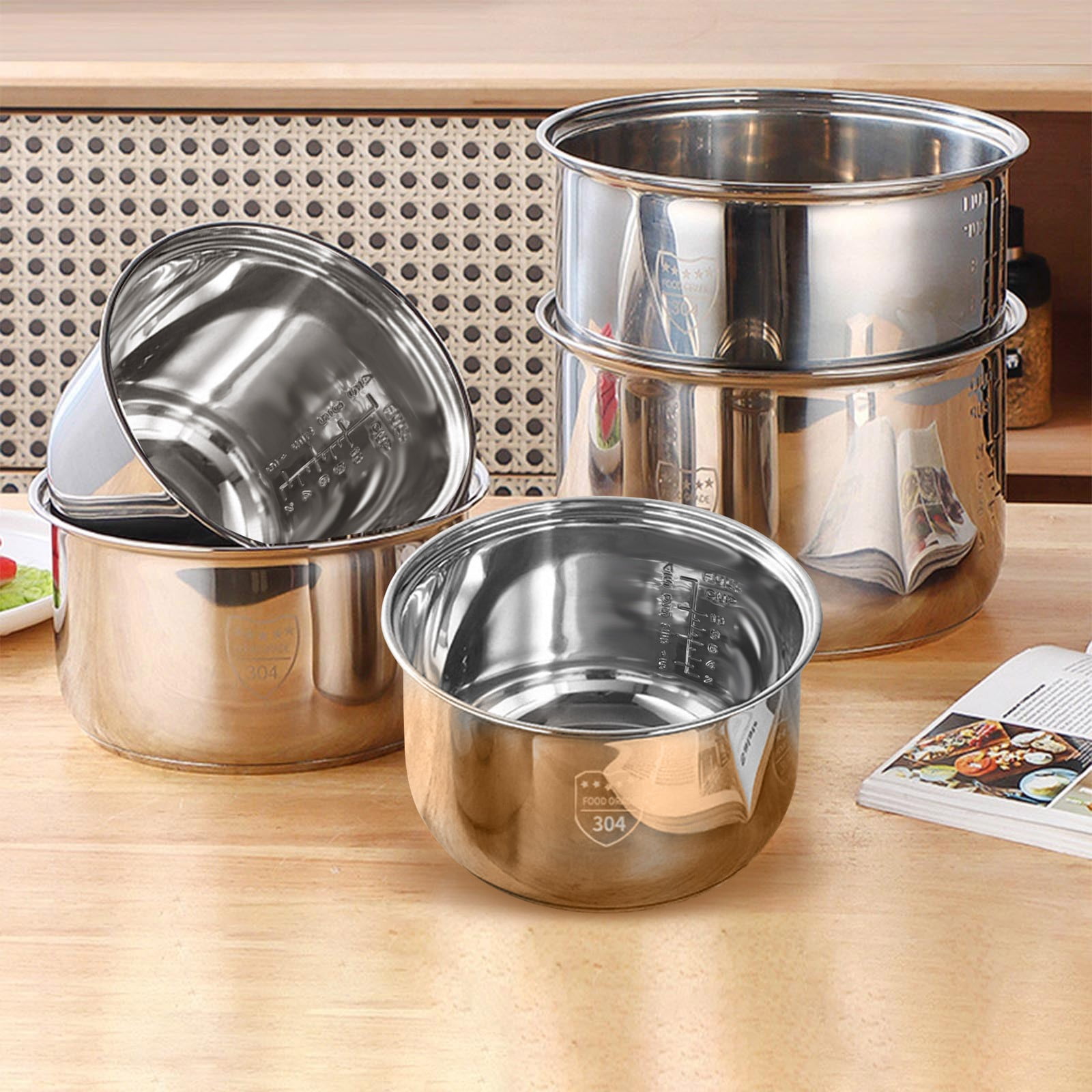 Stainless Steel Non-Stick Rice Cooker Inner Pot For Multifunctional Rice Cookers. A Replacement Option That Swaps Out Your Old Pot