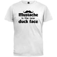 thumbnail image 1 of Mustache Is The New Duck Face White T-Shirt, 1 of 1