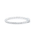 thumbnail image 2 of Simulated Cubic Zirconia Size-5 Half Eternity Ring Wedding Engagement Rope Band 925 Sterling Silver, 2 of 7