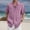 Pink, variant on Cotton Linen Shirts for Men Summer Casual Short Sleeve Lightweight Button Down Collared Dress Shirt Workwear
